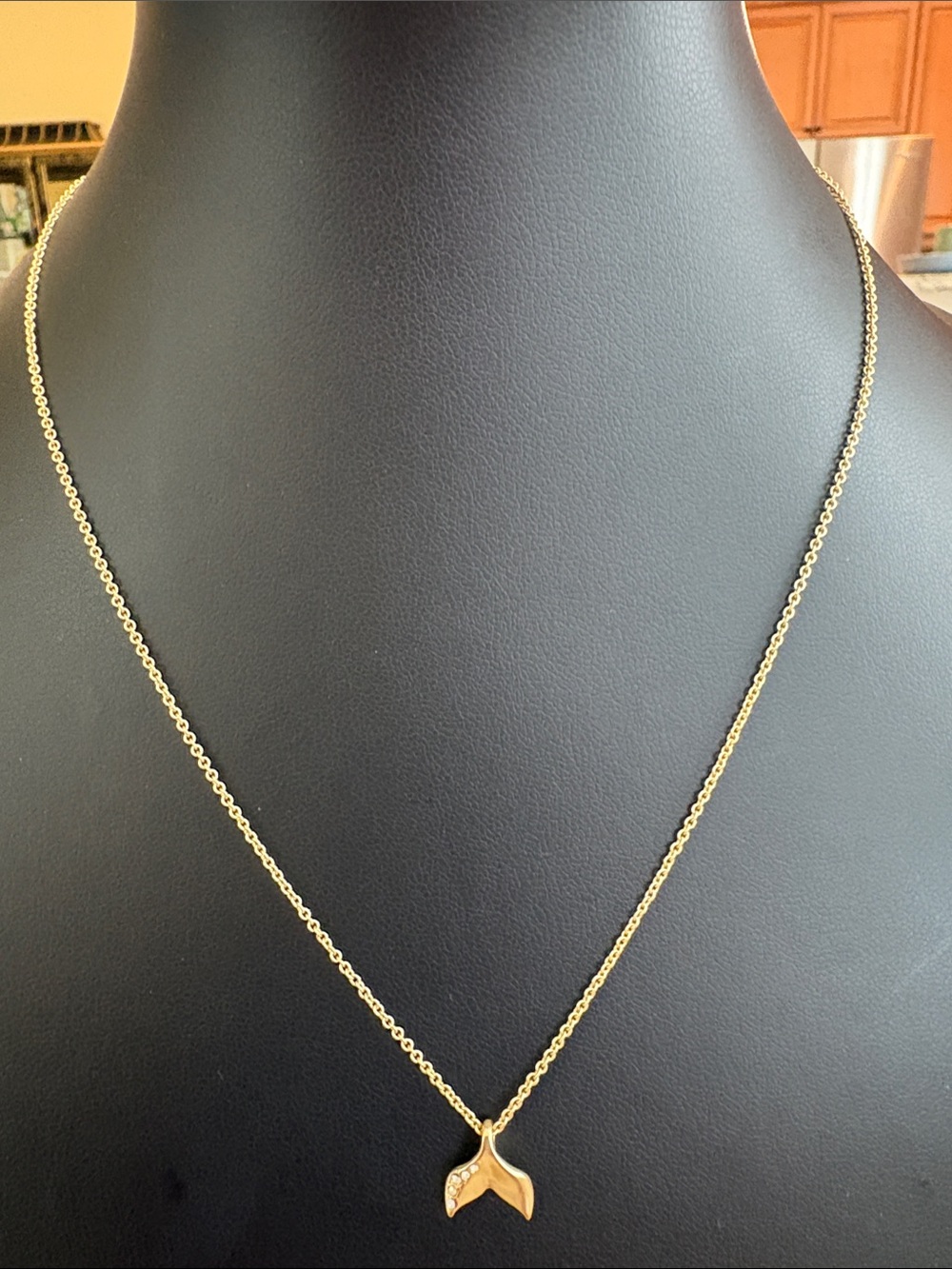 Spartina 449 Mermazing Whale Tail Gold Tone Adjustable Necklace NWOT chain - Picture 6 of 11